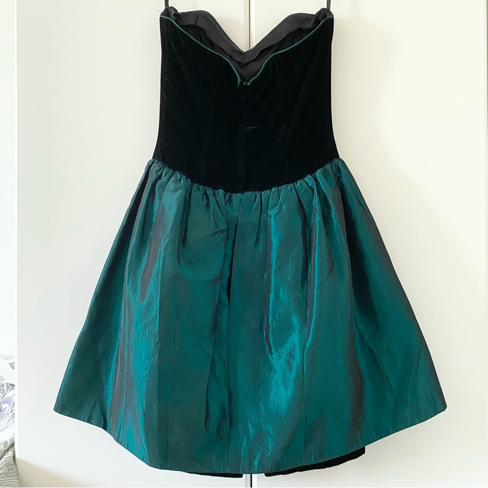 Vintage Jessica McClintock Gunne Sax Velvet Mini Dress - Picture 6 of 16